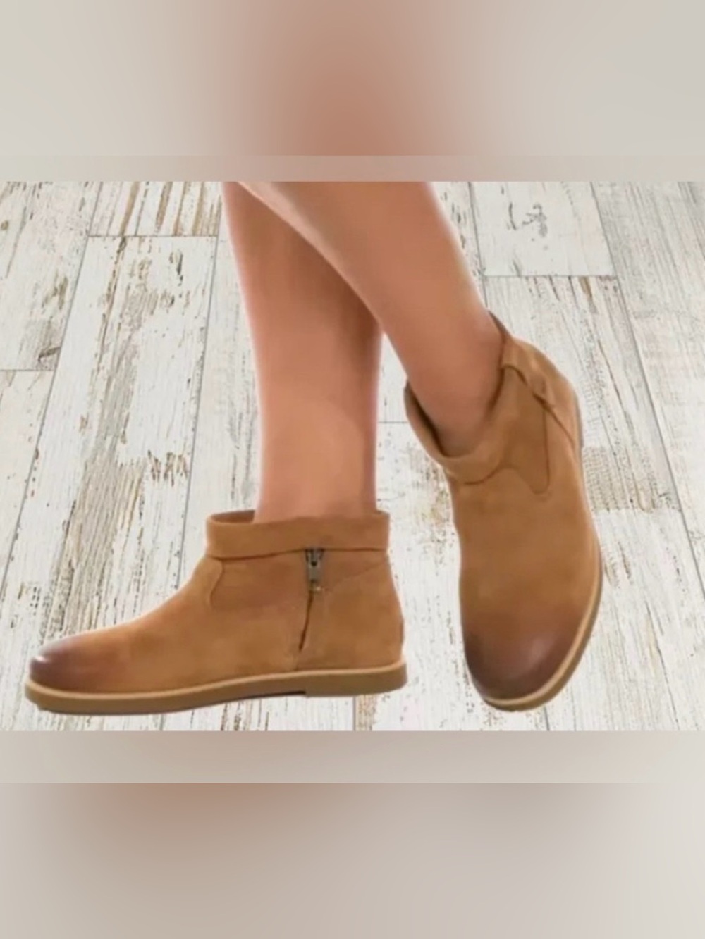 UGG Josefene Cuff Chestnut Women’s Suede Boots Size 7 booties EUC